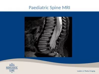 Paediatric  Spine MRI Indications for GP referred Medicare