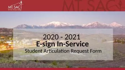 2020 - 2021   E-sign In-Service