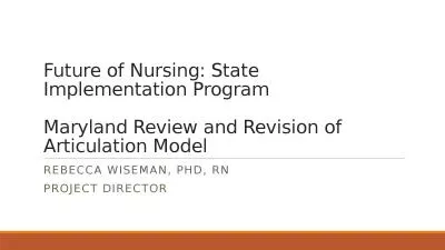 Future of Nursing: State Implementation Program