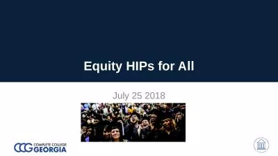 Equity HIPs for All July 25 2018