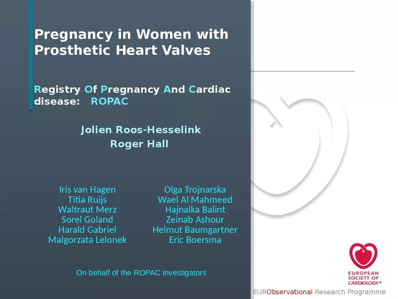 PPT-Pregnancy in Women with Prosthetic Heart Valves