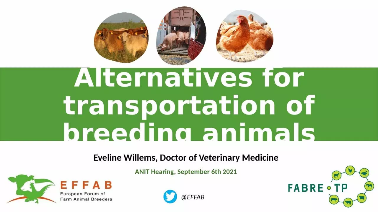 PPT-Alternatives for transportation of breeding animals