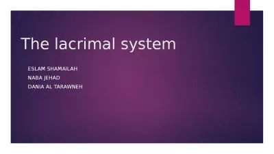 The lacrimal system Eslam shamailah