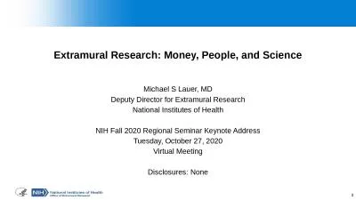 Extramural Research: Money, People, and Science