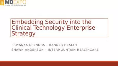 Embedding Security into the Clinical Technology Enterprise Strategy