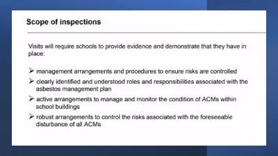 Confirm that there is a copy of the Asbestos Survey/Register on site and readily accessible