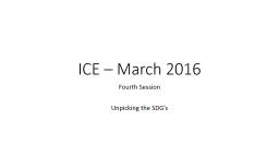 ICE – March 2016 Fourth Session