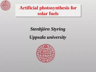 Artificial  photosynthesis for solar fuels