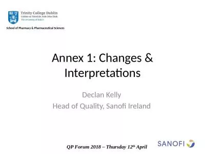 Annex 1: Changes & Interpretations