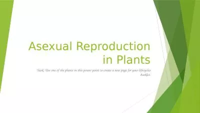 Asexual Reproduction in Plants