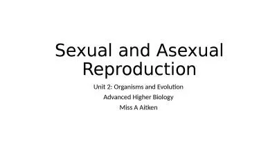 Sexual and Asexual Reproduction