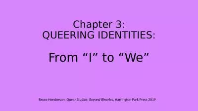 Chapter 3: QUEERING IDENTITIES: