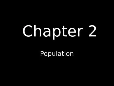Chapter  2 Population Population