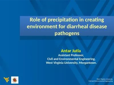 Role of precipitation in creating environment for diarrheal disease pathogens