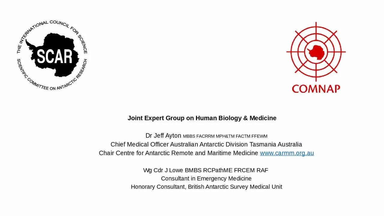 PPT-Joint Expert Group on Human Biology & Medicine