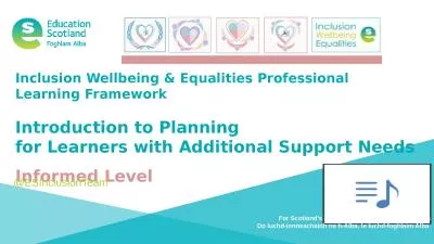 Inclusion Wellbeing & Equalities Professional Learning Framework