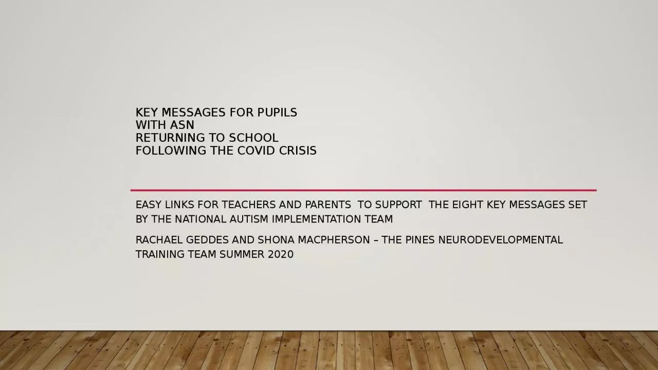 PPT-Key Messages for pupils