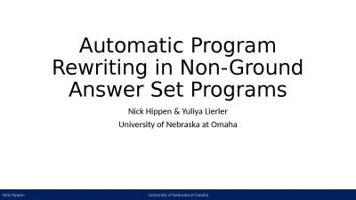 Automatic Program Rewriting in Non-Ground Answer Set Programs