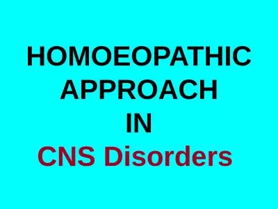 HOMOEOPATHIC APPROACH  IN