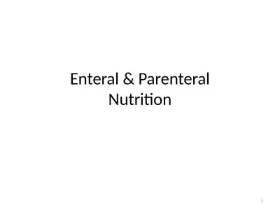 Enteral & Parenteral