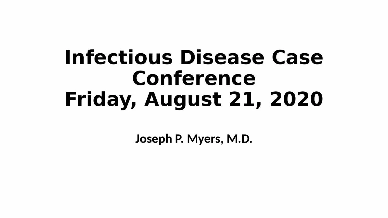 Infectious Disease Case Conference