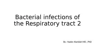 Bacterial infections of the Respiratory tract 2