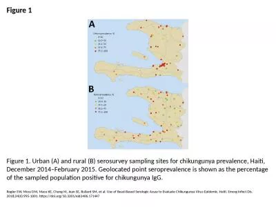 Figure 1 Figure 1. Urban (A) and rural (B) serosurvey sampling sites for chikungunya prevalence,