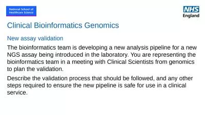 Clinical Bioinformatics Genomics