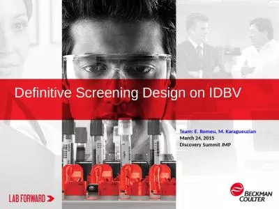 Definitive  Screening Design on IDBV