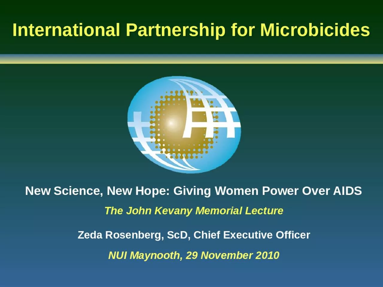 PPT-New Science, New Hope: Giving Women Power Over