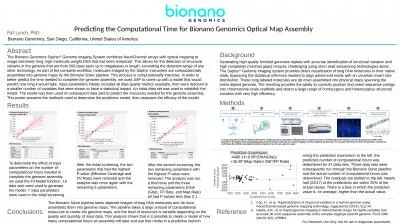 Predicting the Computational Time for Bionano Genomics Optical Map Assembly