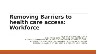 Removing Barriers to health care access