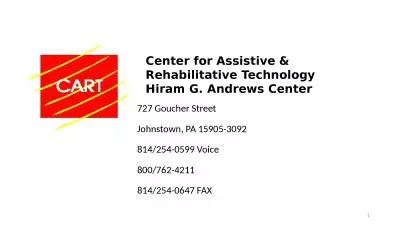 Center for Assistive & Rehabilitative Technology