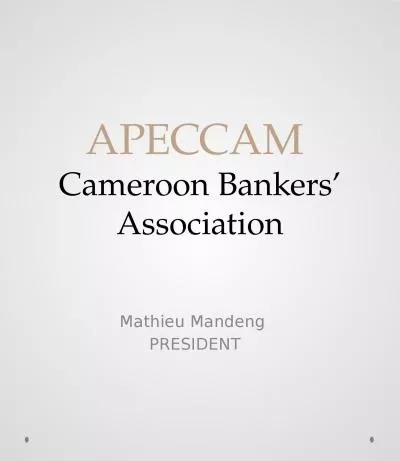 APECCAM  Cameroon Bankers’ Association