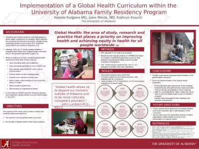 Implementation of a Global Health Curriculum within