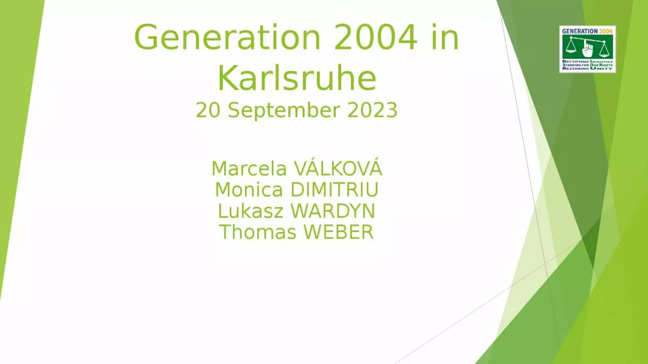 Generation 2004 in Karlsruhe