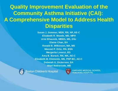 Quality Improvement Evaluation of the Community Asthma Initiative (CAI):