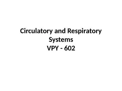 Circulatory and Respiratory Systems