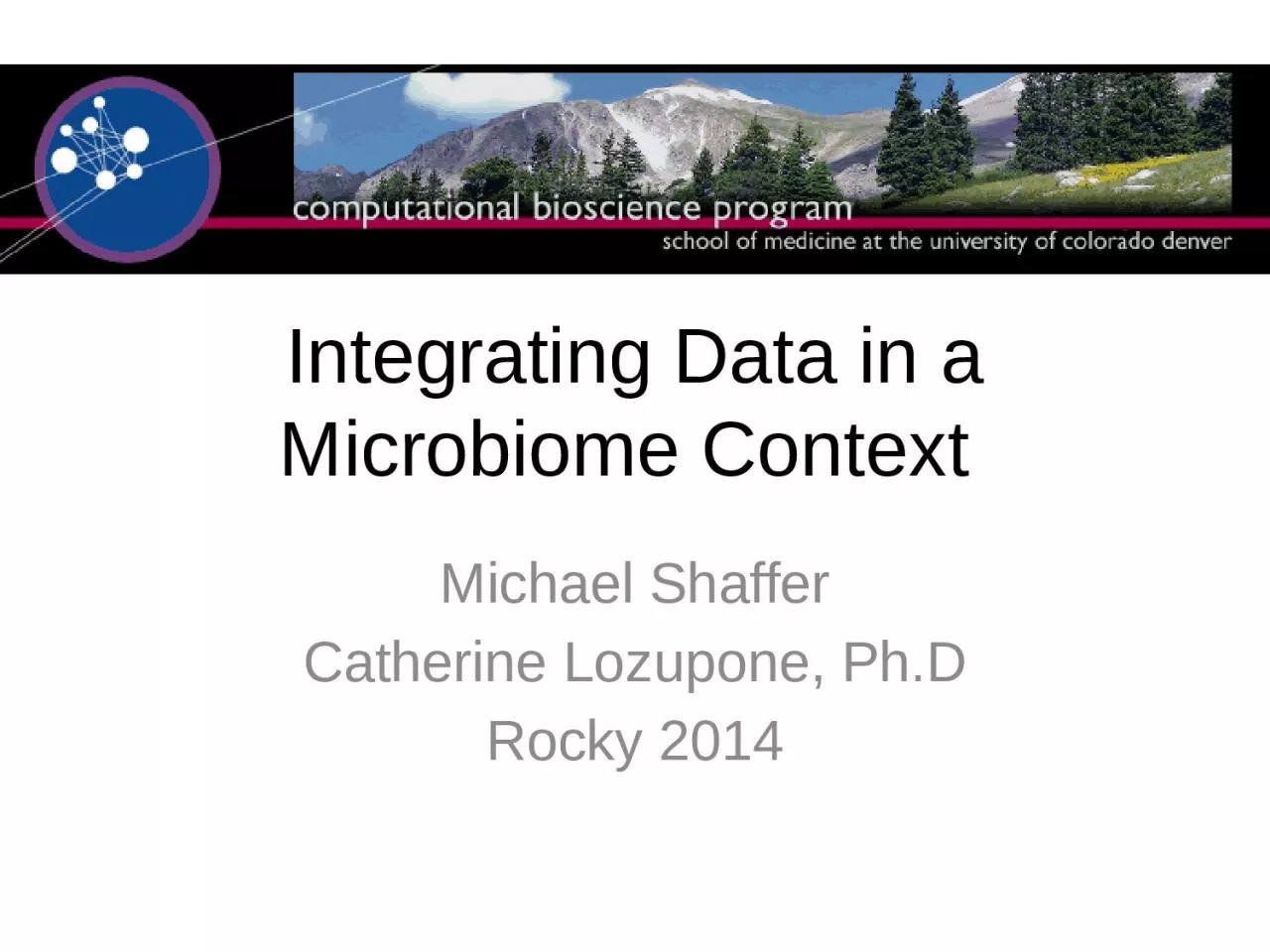 PPT-Integrating Data in a Microbiome