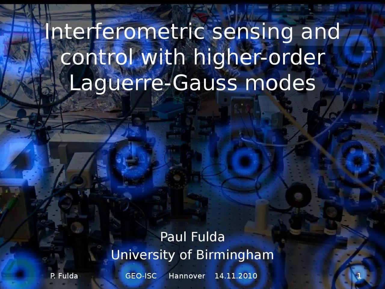 PPT-Paul Fulda University of Birmingham