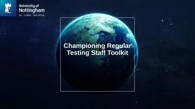 Championing Regular Testing Staff Toolkit