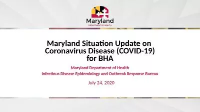 Maryland Situation Update on