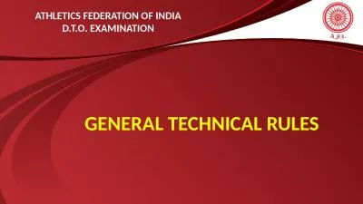 GENERAL TECHNICAL RULES AGE GROUPS