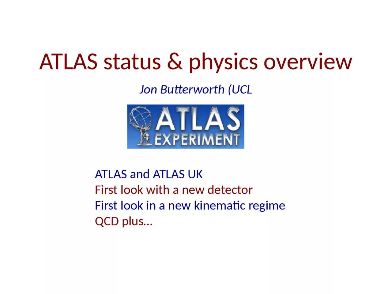 PPT-ATLAS status & physics overview