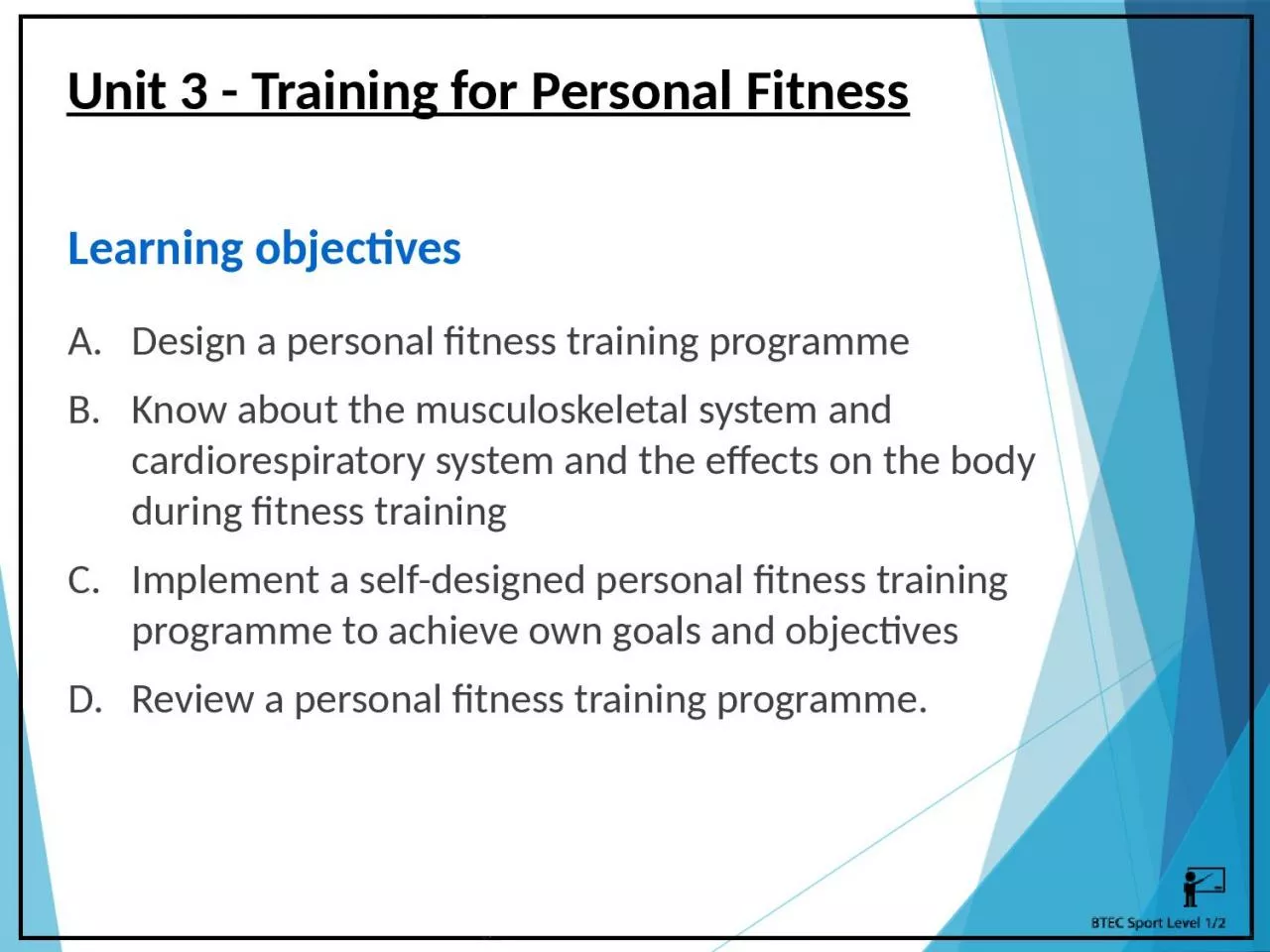 Unit 3 - Training for Personal Fitness