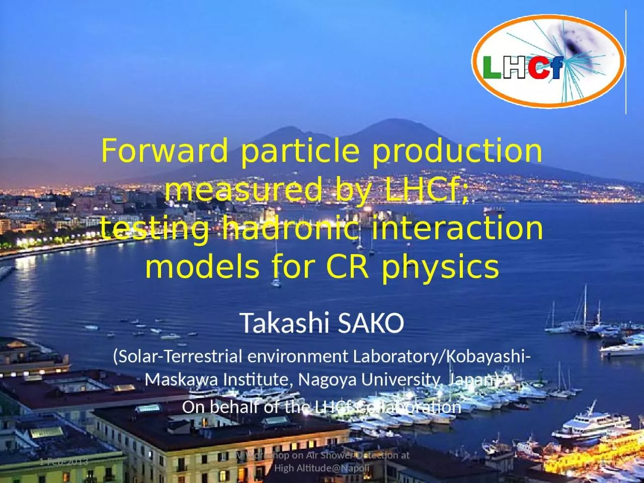 PPT-Forward particle production measured by