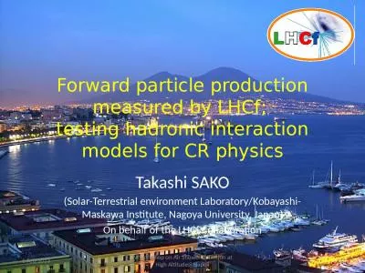 Forward particle production measured by