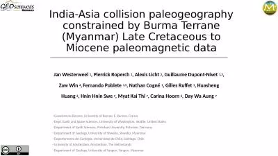 India-Asia collision paleogeography constrained by Burma Terrane (Myanmar) Late Cretaceous