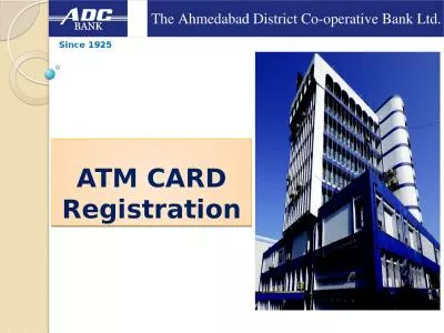 ATM CARD Registration Since 1925