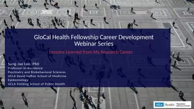 GloCal  Health Fellowship Career Development Webinar Series